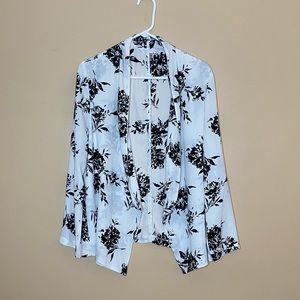 Floral black and white shall